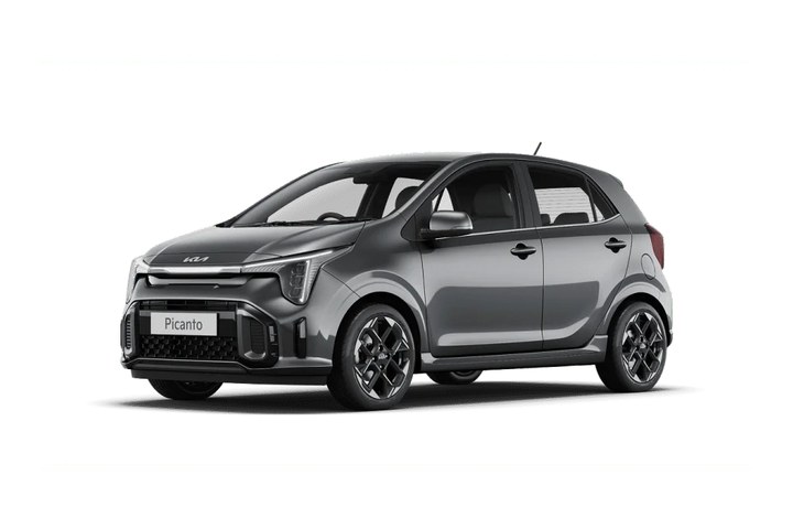 Gri Kia Picanto hatchback, önden üç çeyrek görünüm
